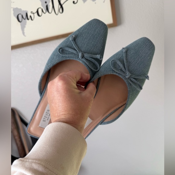 STEVEN denim mule slides size 9 - Picture 2 of 5